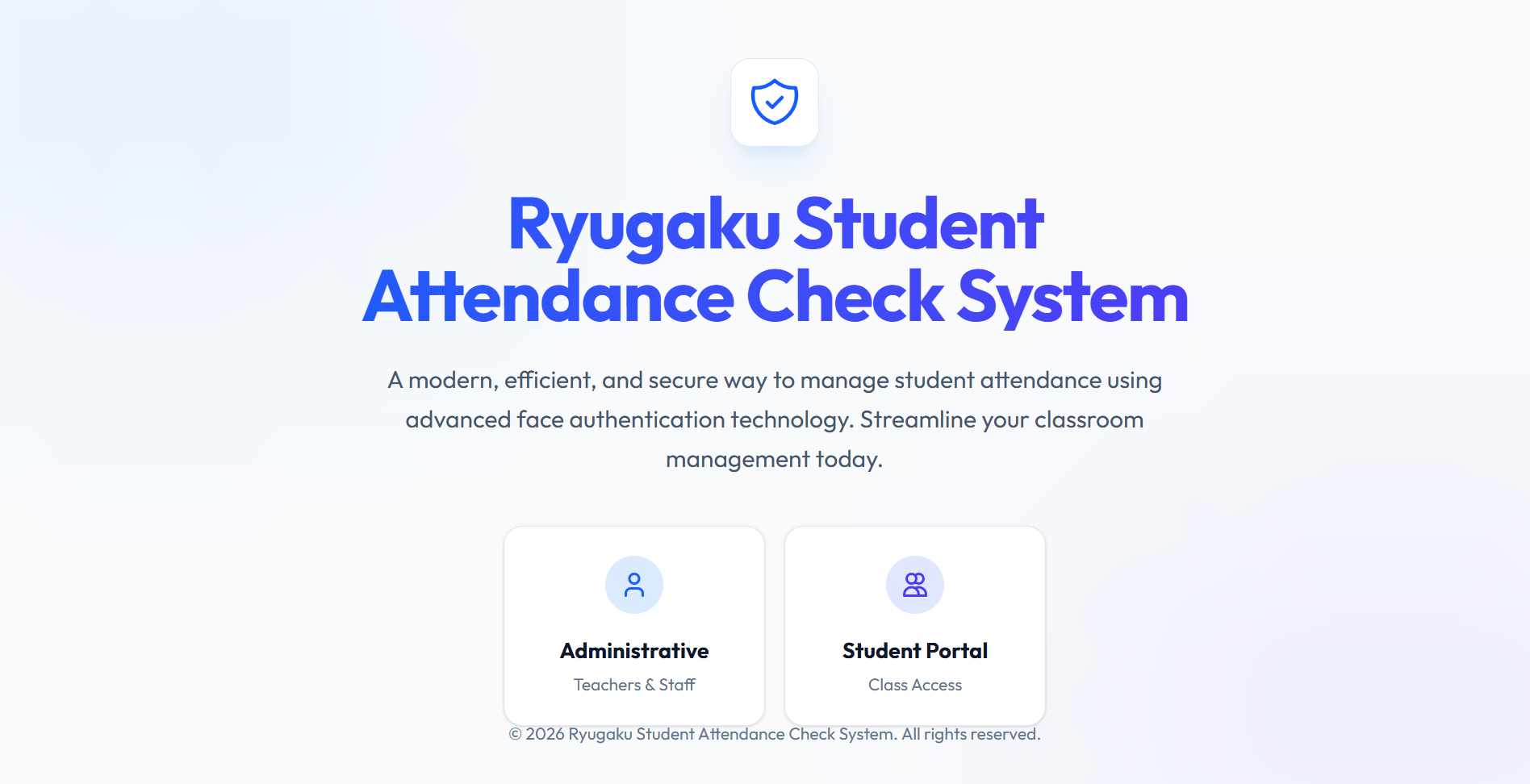 Ryugaku Student Attendance Check System